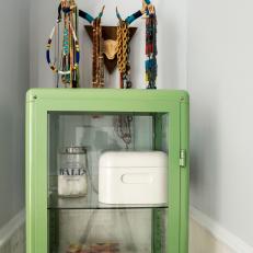 Green Bathroom Cabinet