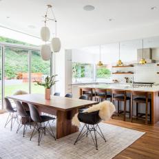 Neutral Open Plan Kitchen and Dining Room