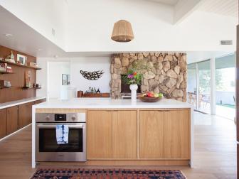 White Mid-Century Modern Kitchen