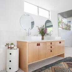 Modern Master Bath with Unexpected Accents