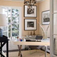 Light-Filled, Eclectic Home Office