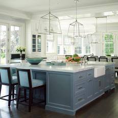 Open Kitchen With Large Island Allows for Effortless Entertaining