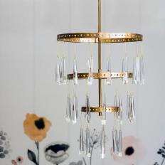 Gold and Crystal Chandelier Decoration