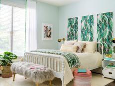 Blue, Boho-Style Teen Girls Bedroom