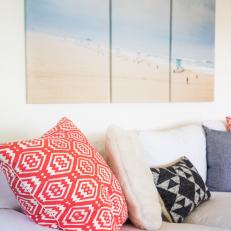 Coastal Artwork Sets Calming Tone in Living Room