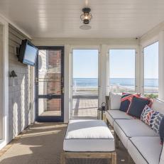 Coastal Screened Porch With Beach View