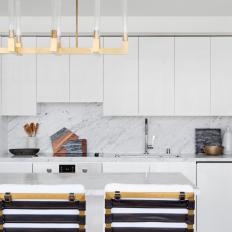 White Modern Kitchen With Cutting Boards