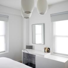 White Bedroom With Desk