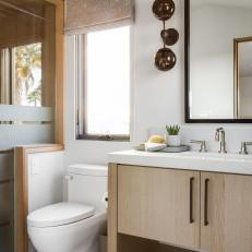 Neutral Bathroom With Brown Shade
