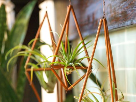 Make a Chic Copper Air Planter Out of Upcycled Plastic Straws