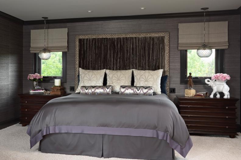 Create a relaxing oasis in your master bedroom with gray. 