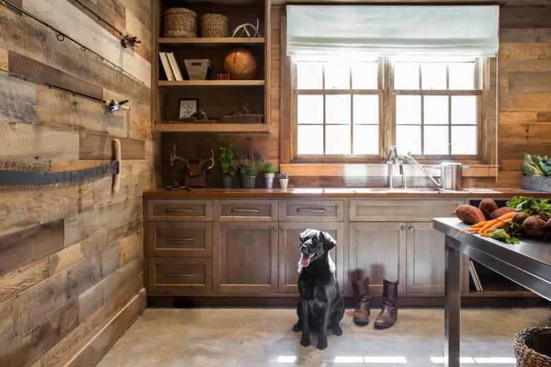 Country Kitchen With Dog