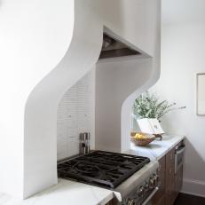 White Country Kitchen With Range Hood