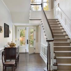 Traditional Foyer and Staircase