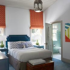 Contemporary Kid's Bedroom With Orange Shades