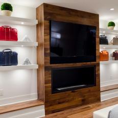 Master Bedroom Shelves With Bags