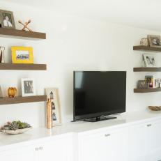 Floating Shelves Display Family Photos, Favorite Items
