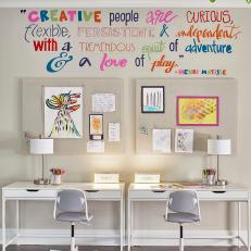 Multicolored Playroom With Quote