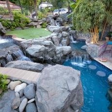 Tropical Backyard With Streams