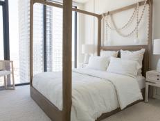 Canopy Bed Highlights Tall Bedroom Ceiling