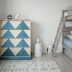 Coastal Kids' Room With Reclaimed Wood Bunk Beds