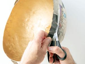Paper mache shop light fixture