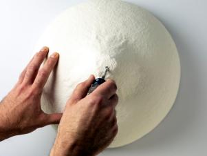 Paper mache outlet light fixture