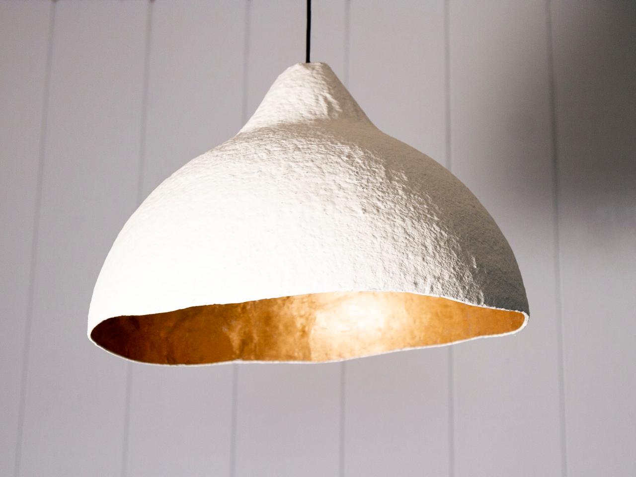 How To Make A Paper Mache Pendant Light, Diy Hanging Lampshade