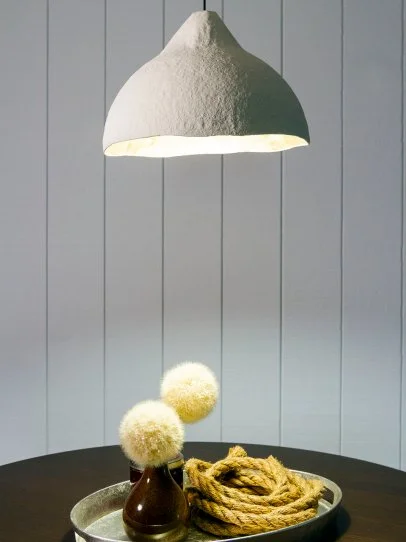 Paper mache lamp shade top