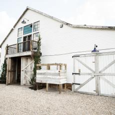Barn Converted Into White Farmhouse