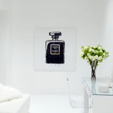 Perfume Bottle Photo in White Room