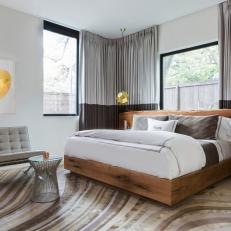 Neutral Contemporary Bedroom With Gold Heart