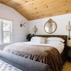 Country Master Suite With Wood Ceiling