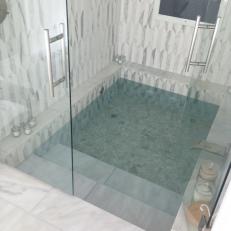 Contemporary Shower Complete With Jetted Tub