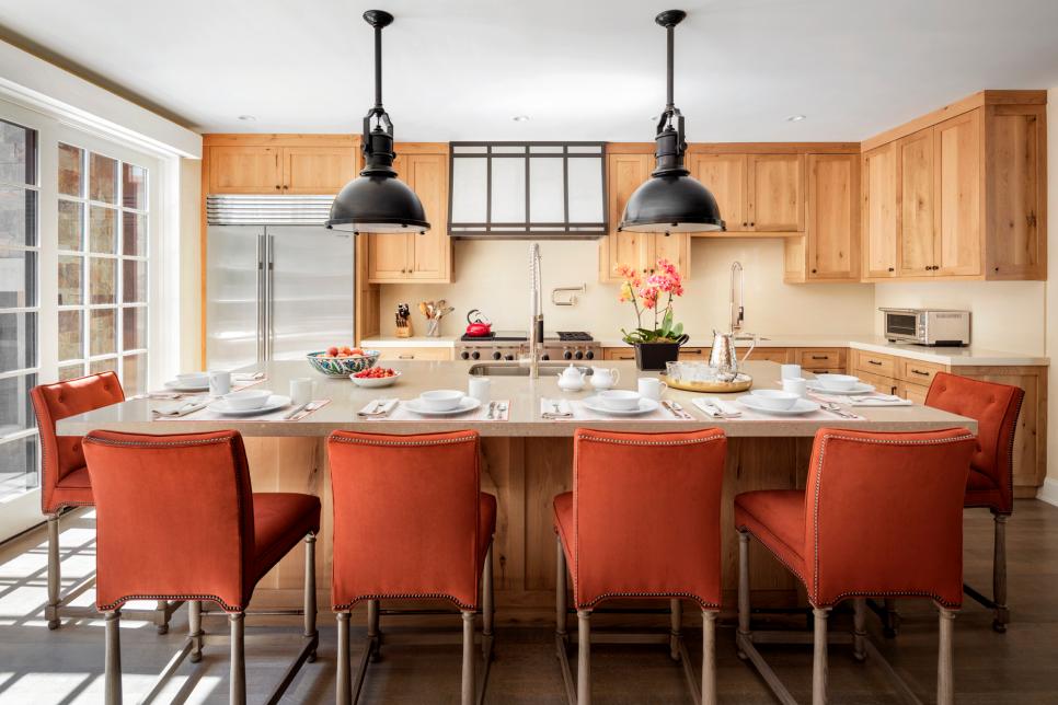 kitchen with table instead of island