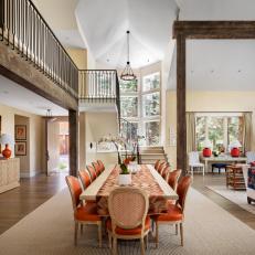 Great Room Dining Area Exudes Southwestern Charm