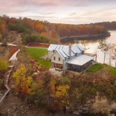 Modern Cabin Retreat Nestled On A Lake Bluff