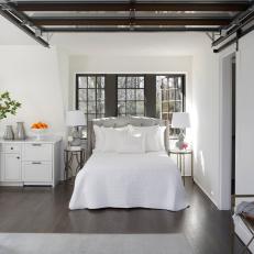 Transitional Bedroom in Garage-Turned-Guest Suite