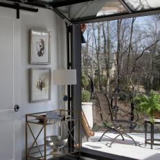 Transitional Guest Suite in Converted Carriage House