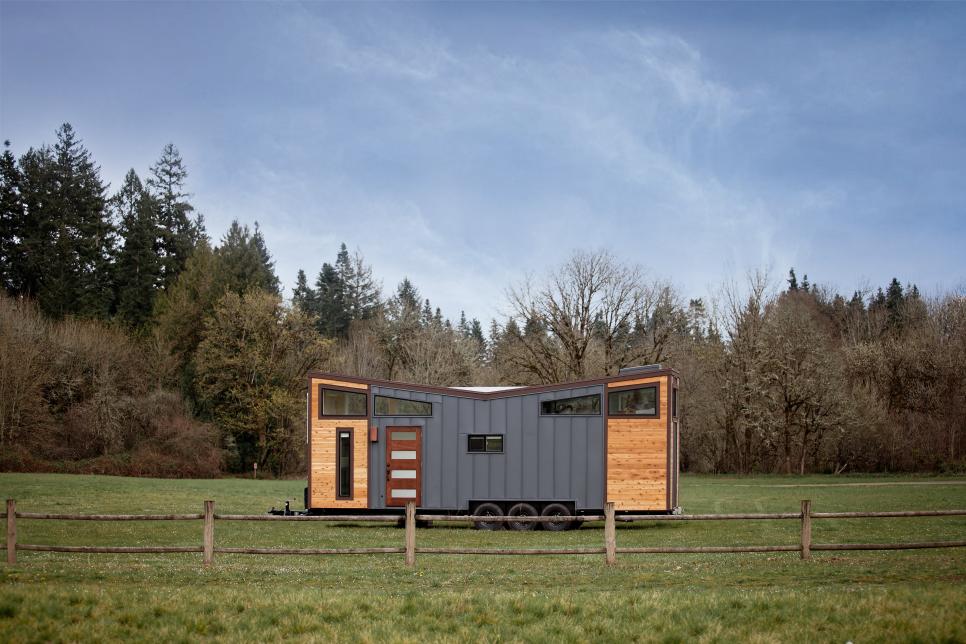 Modern Tiny House With Metal and Wood Siding