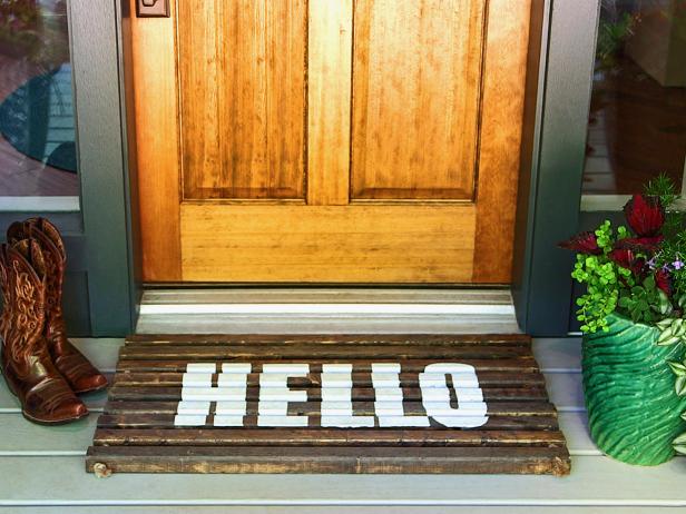 Pretty Up Your Porch With A Diy Wooden, Wooden Door Mats