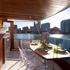 Yacht Dining Area With Chicago View