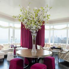 Contemporary White Living Room With Multiple Sitting Areas