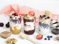 Ice Cream Sundaes in Mason Jars With Mix-and-Match Toppings
