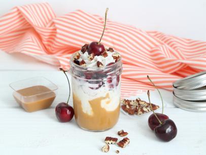 Ice Cream Sundae Topping Party Bar Mason Jar Wood Planter Box