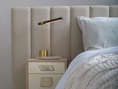 Neutral Bedroom With Linen Headboard