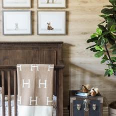 Nursery With Steamer Trunk Table