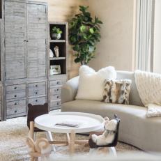 Neutral Transitional Nursery With Kid Table