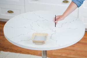 DIY Faux Marble Table (for Lola's Room!) – Less Than Perfect Life of Bliss