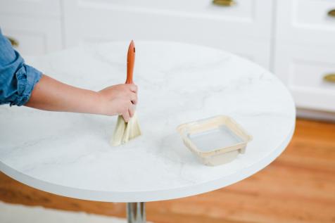 Faux Marble Chalk Painted Table Top Tutorial – Hallstrom Home